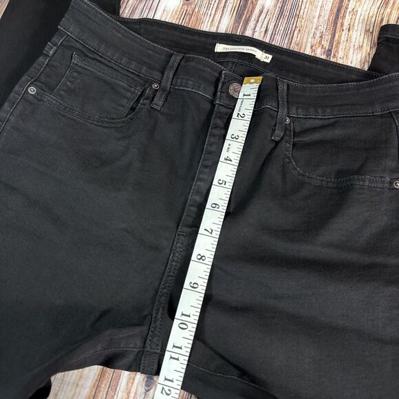 Levi's 721 HIGH RISE SKINNY Womens Size 31 Black Jeans Denim Pants 30x28 - Picture 5 of 11